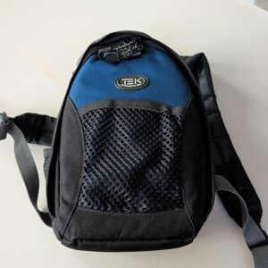 TEK By Tamrac Men's Black & Blue Travel Camera Bag Backpack Lots Of Pockets